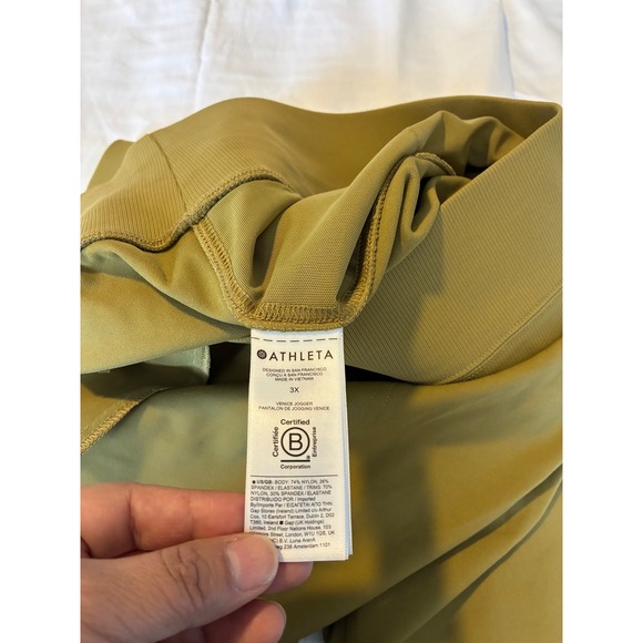 Athleta‎ Venice Jogger Pants Pockets High Rise Athletic Olive Green 3X - Picture 5 of 8